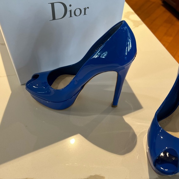Dior Blue Patent platform heel. - Picture 5 of 5